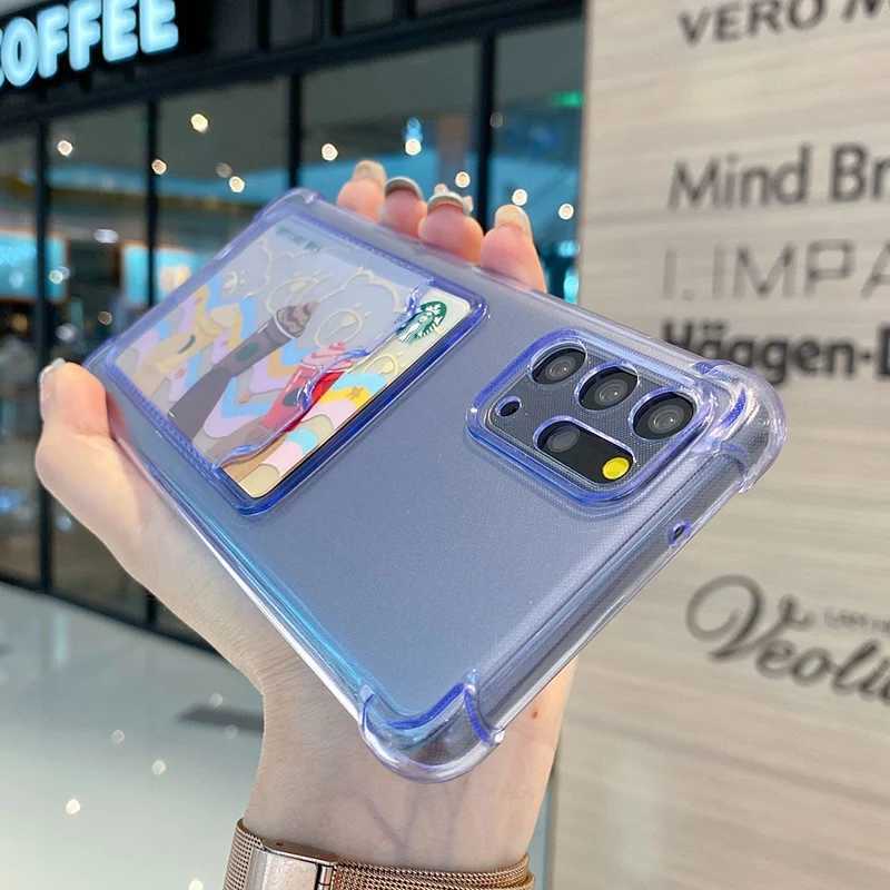 Cell Phone Cases Card Bag Holder Clear Case For Xiaomi Redmi Note 11 12 10 8 9 Pro 10S 9S 10C 12C 9C 9T 9A Poco X5 X3 Pro Mi 11 13 Lite 12T CoverL240105