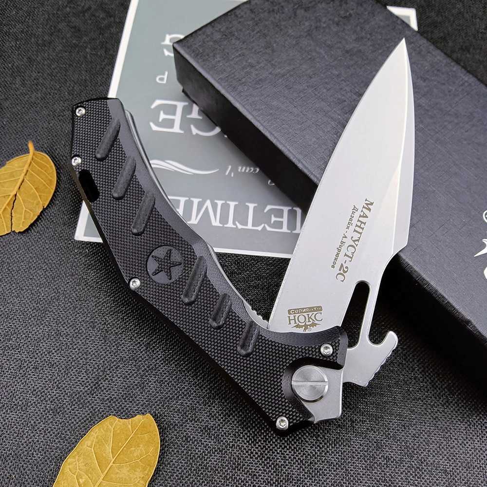 Nóż Rosja Hokc Star taktyczne wojskowe polowanie na nóż Surtvival Pocketknives D2 STEL Multi EDC obrona zewnętrzna nóż kieszonkowy