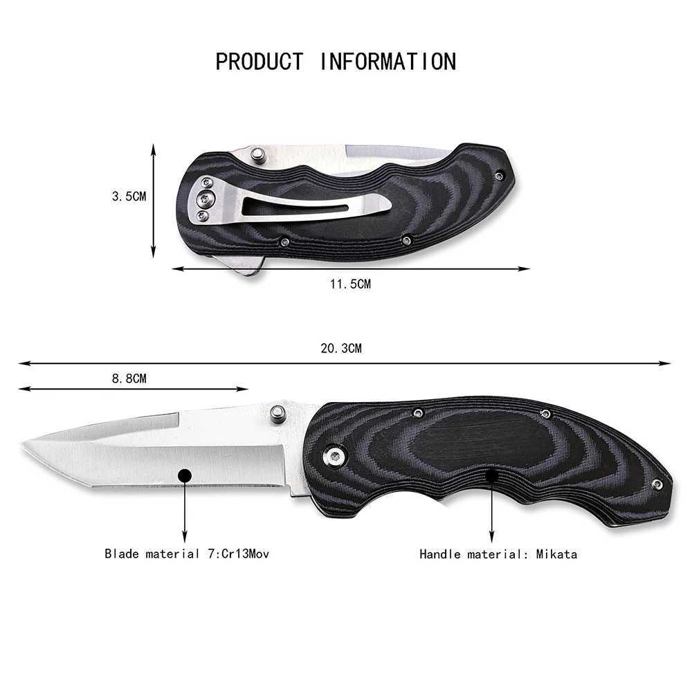 Knife Survival Pocket Stainless Steel Folding Blade Knives Self Defense Flipper Knife EDC Outdoor Tactical Knife Camping Utility