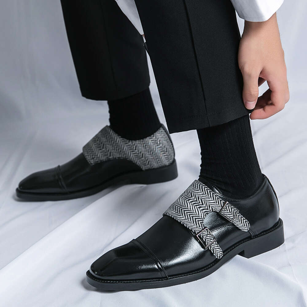 Herren-Abendkleid, gesellschaftliche Loafer-Schnalle, Mönchsriemen, lässig, geschäftlich, Hochzeit, für Herren, Gentleman, modische Derby-Schuhe