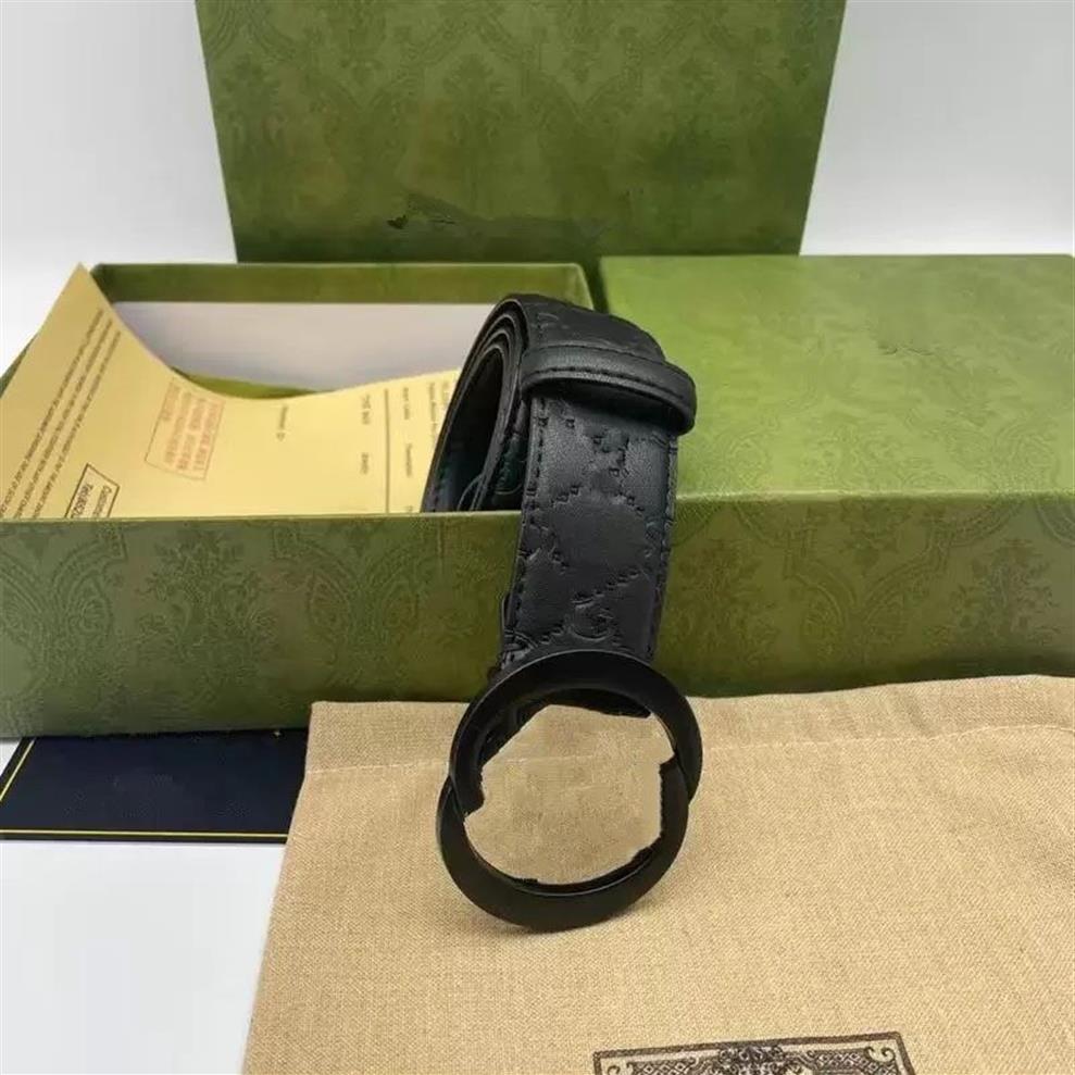 Men Designers Belts Womens Mens Fashion casual business metal buckle leather belt width 3 4cm with box290D