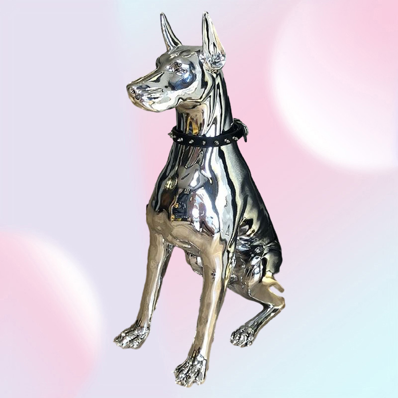 Decorative Objects Figurines Sculpture Doberman Dog Large Size Art Animal Statues Figurine Room Decoration Resin Statue Ornam6791186