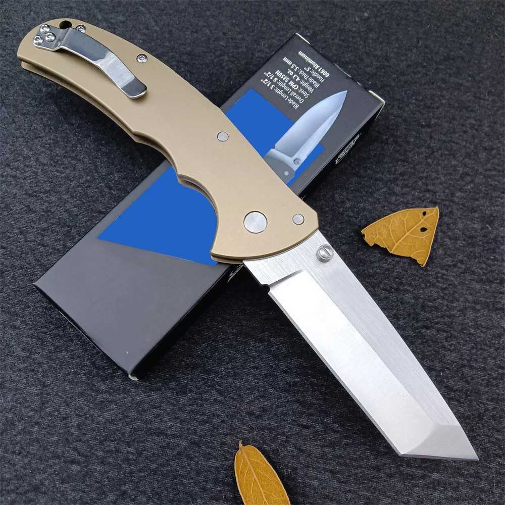 Knivjakt vikbar knivdropppunkt/ Tanto Blade Tactical Self Defense Camping Outdoor Pocket Knives EDC Knives Aluminium Handle