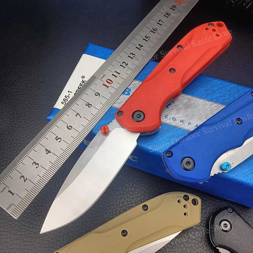 Kniv 8 färger BM 565 EDC Survival Folding Blade Pocket Knife Tactical Camping Utility Knifes Tools Outdoor S90V Blad Folding Knives