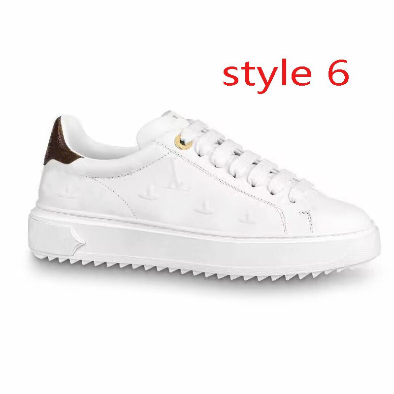 Casual Shoes Designer Womens Shoes Lace-Up Sneaker 100% Leather Fashion Lady Flat Running Trainers Letters Woman Shoe Platform Men Gym Sneakers Storlek 35-42-43-45 med låda