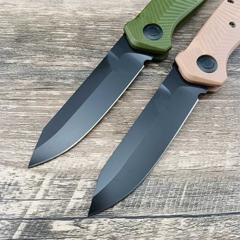 Knife BM 8551 8551BK AU/TO couteau pliant lame noire manche en Nylon avec Clip de poche, couteaux de coupe de Camping de chasse en plein air utilitaire EDC