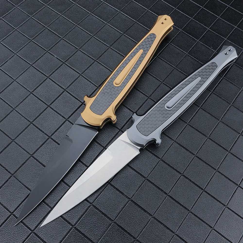 Couteau 7150 A/U/T/O couteaux tactiques couteau pliant de poche Stonewash D2 lame auto-défense en alliage d'aluminium couteau de Combat de survie hommes cadeau