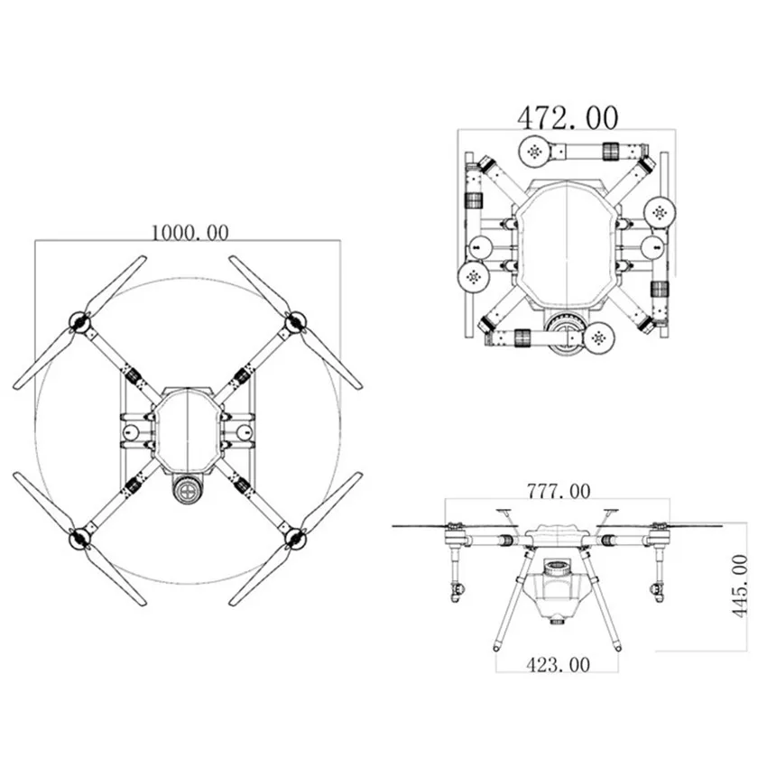 Cadre de Drone de Protection des plantes agricoles MX405 5L, Machine polyvalente de Protection des plantes en Fiber de carbone pour avion agricole