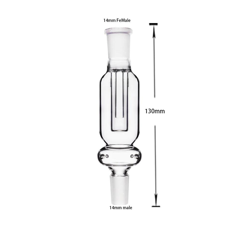 Collettore di nettare Narghilè in vetro 10mm 14mm Maschio a femmina Tubo dell'acqua Bong Adattatore in vetro Catcher cenere Reclaimer Bubbler