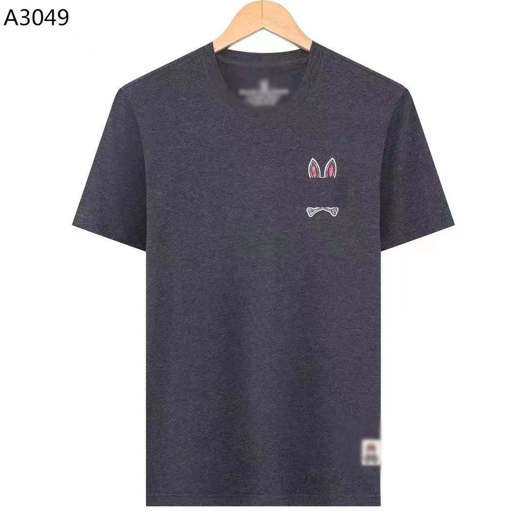 2024 KRAND MENS T-SHIRTS Tavşan Desen Üst Pamuk O yaka Kısa Kollu Tshirt Baskı Hayalet Tavşan Polo Gömlek Yaz Erkek Tee Lüks Tasarımcı Tshirts Yarım Kollu M-3XL