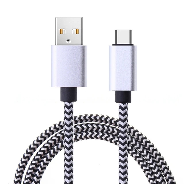 Câble USB Type C synchronisation de Date 2,4 a câble de charge rapide 1 M 2 M 3 M câble de chargeur en fil tressé en Nylon pour téléphone portable Samsung Huawei Android