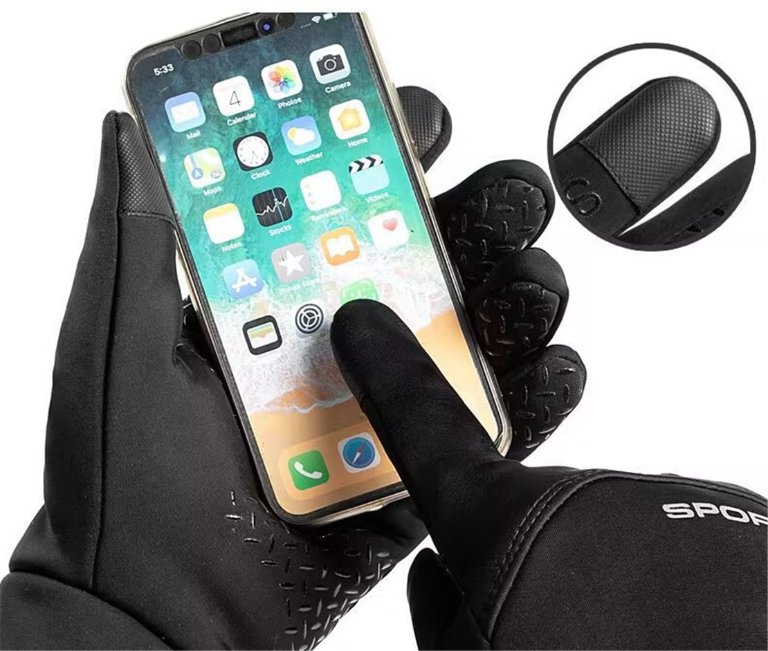 Cycling gloves full finger touch screen protection warm and velvet windproof winter outdoor sports for men and women wear resistant cold T-3