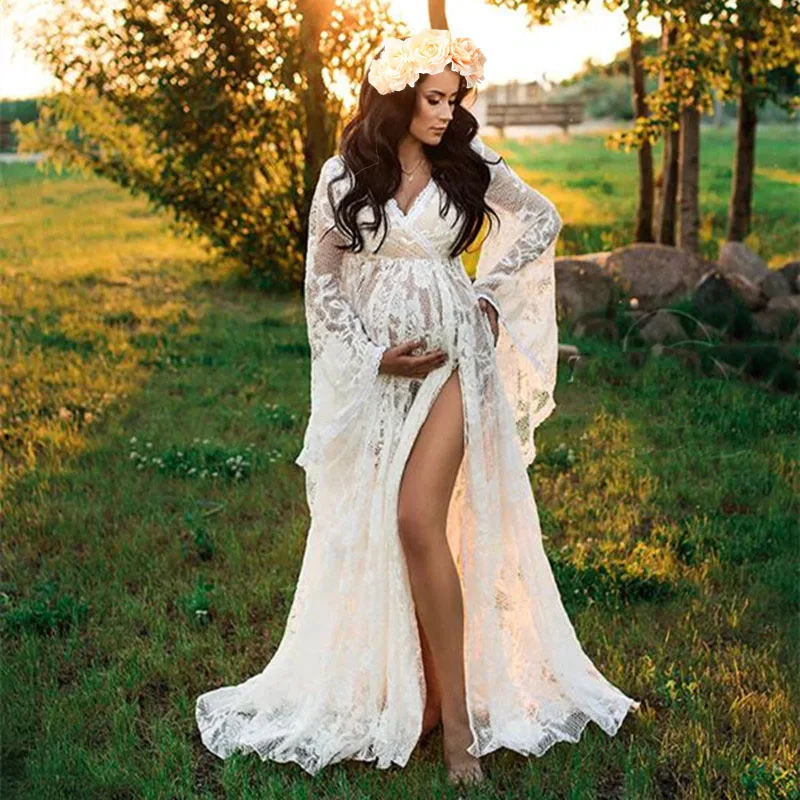 Boho maternité photographie tenue robe bohème grossesse Photo Shoot longues robes femme enceinte robe