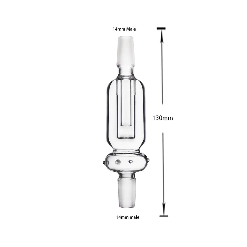 Collettore di nettare Narghilè in vetro 10mm 14mm Maschio a femmina Tubo dell'acqua Bong Adattatore in vetro Catcher cenere Reclaimer Bubbler