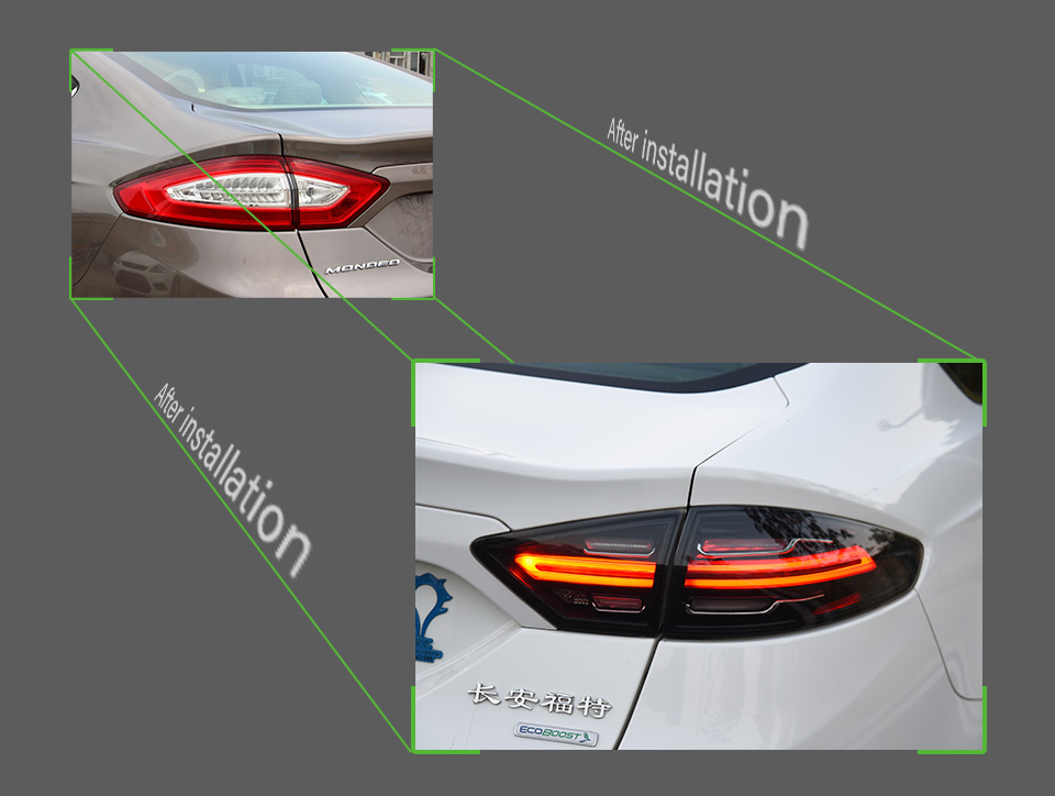 Ford Mondeo 2013-2016 LED Taillight Carアクセサリーのリアランニングブレーキターンシグナルテールライト