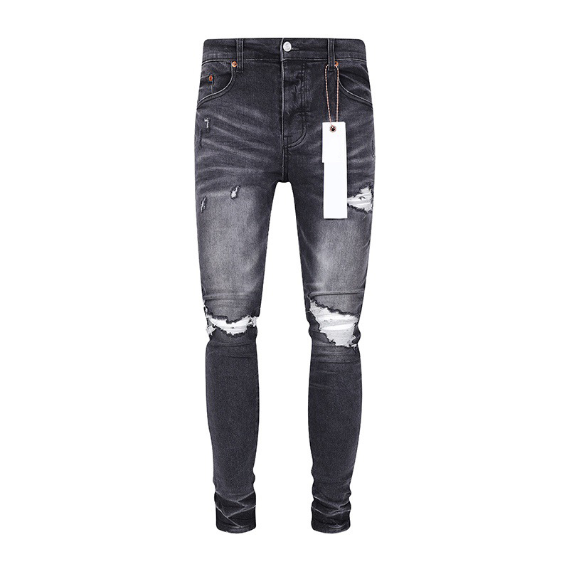 Tasarımcı Mens Jeans Kot High Street Hole Yıldız Yama Erkekler Kadın Nakış Paneli Pantolonlar Slim Fit Pantolon Pantolon Boy Boyut