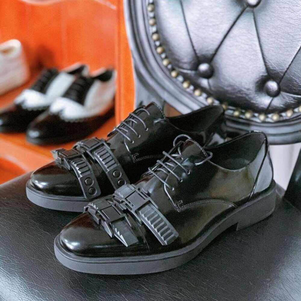 2023 estilo punk fivela dupla masculino derby moda artesanal couro de vaca fomal terno sapatos sociais