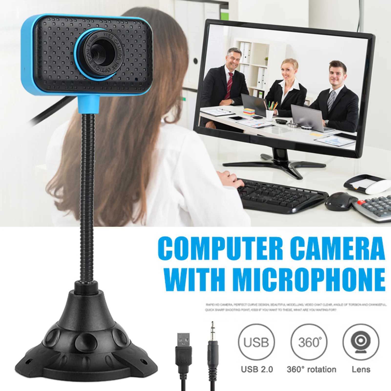 Webcams Foco Manual com Correção de Luz Webcam Configure Facilmente Câmera Web Confiável para Laptops Desktops ComputersL240105