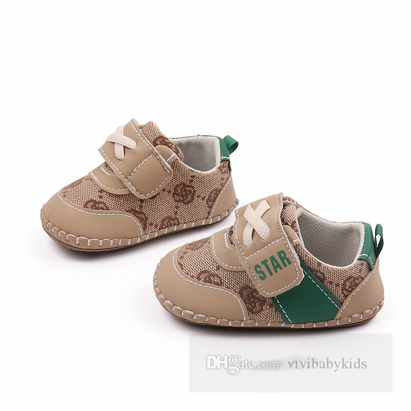 2024 Spring Baby floral letter printed first walkers toddler kids non-slip sneakers infant boys girls soft bottom casual shoes Z6628