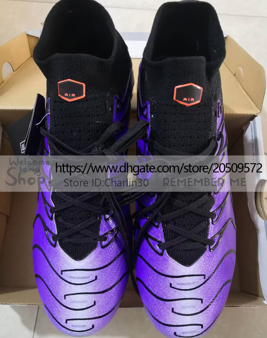 가방 품질 축구 부츠 Zoom Mercuriales Superfly 9 Elite FG Football Cleats 소프트 가죽 Mbappe Ronaldo CR7 Training Acc Soccer Shoes Size 미국 6.5-12