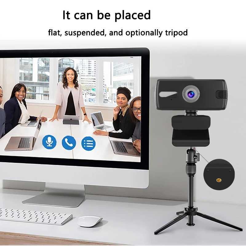 Webbkameror 1080p HD Web Camera Auto Focus Webcam CMOS USB Computer PC Camera med MIC för videor Calling Network Teaching Office MeetingL240105