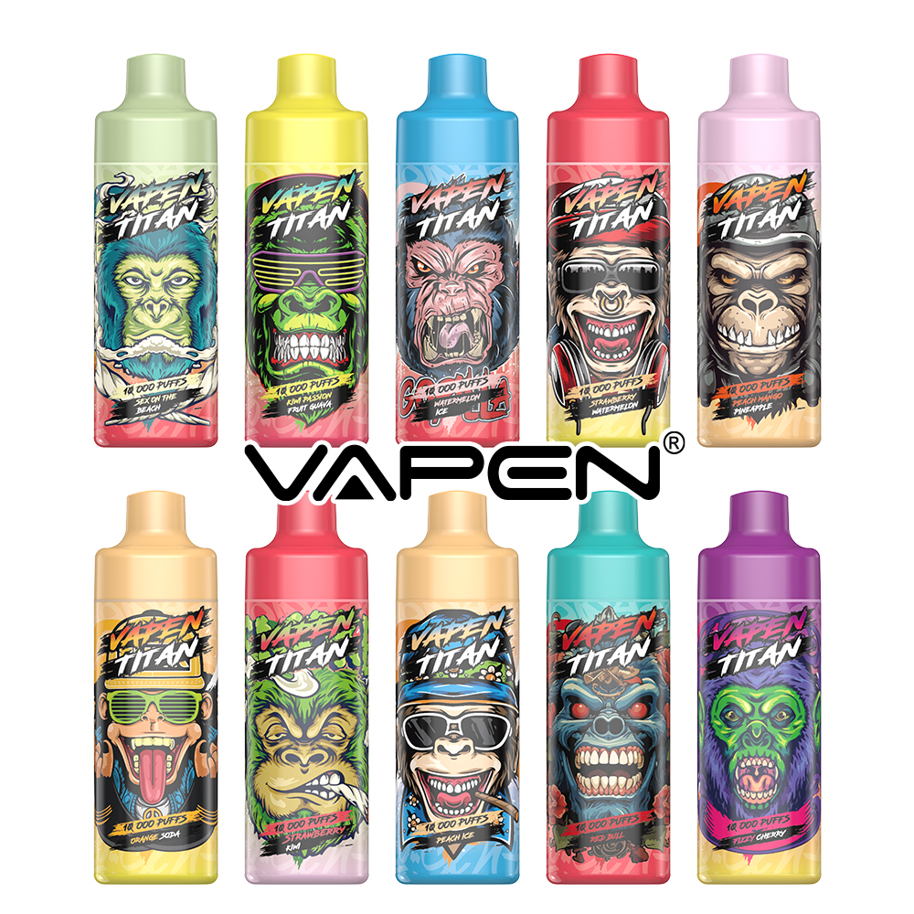 EU Warehouse | Original VAPEN TITAN Disposable Vape 10000Puffs e Cigarettes Oil Refilled Tornado Razz Puff Bar 9K 10K 12K 15K Wholesale i Wape Cigs On Stock Vapor Flavor