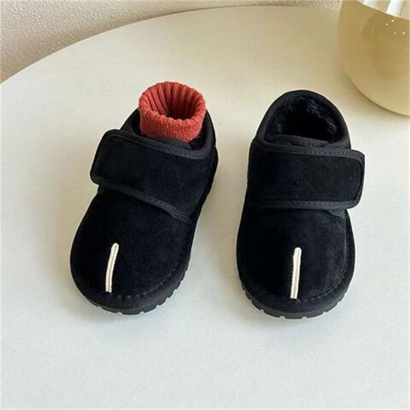 Детские ботинки, хлопковая обувь, новинка 2024 года, зимняя обувь для мальчиков, теплые плюшевые хлопковые ботинки для девочек, детские короткие зимние сапоги на трубке