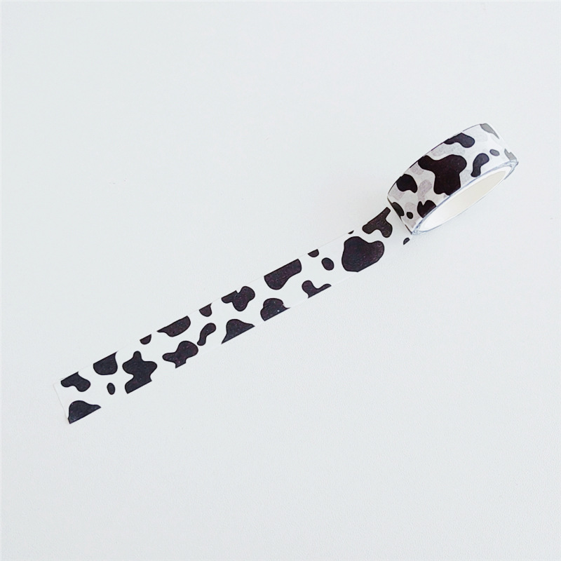 Cute Milk Cow Pattern Tapes Leopard Print Tape Decoration Hand Account Album Diary Scrapbooking DIY Masking Paper Washi Tape 2016 W0165