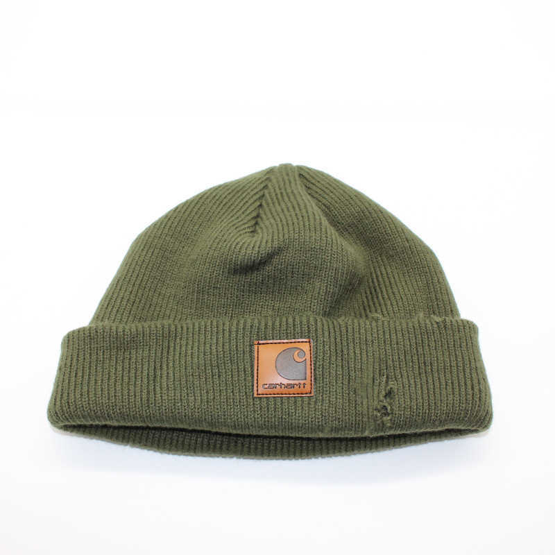 Autunno e inverno lavaggio vecchio buco cappello lavorato a maglia cappello da uomo alla moda in pelle di melone cappello di lana yuppie Cappello da padrone di casa