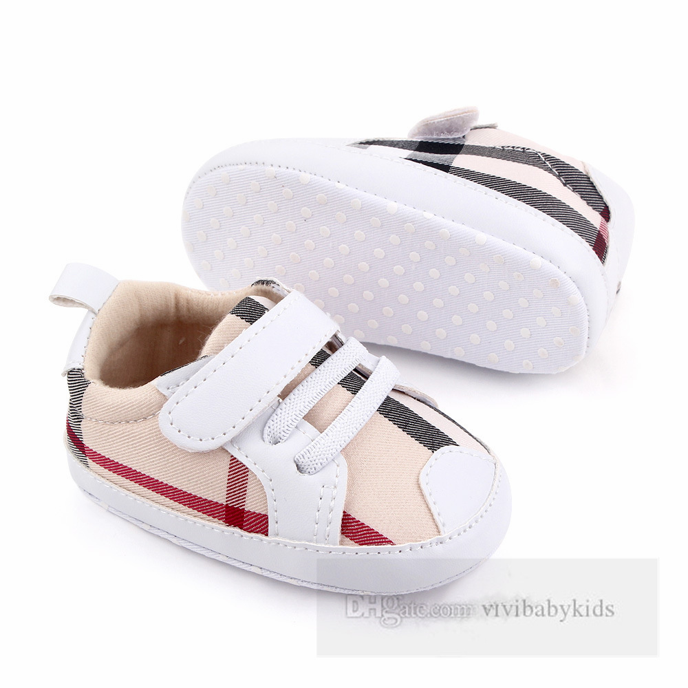 2024 Frühling Baby Jungen Mädchen Plaid Erste Wanderer Mode Kleinkind Kinder rutschfeste Turnschuhe Baby weichen Boden Freizeitschuhe passen 0-1T Z662+