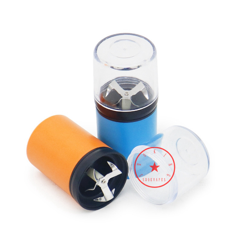 Latest Mini Smoking Colorful Plastic USB Electric Dry Herb Tobacco Grind Spice Miller Grinder Crusher Grinding Portable Innovative Handpipes Cigarette Holder DHL