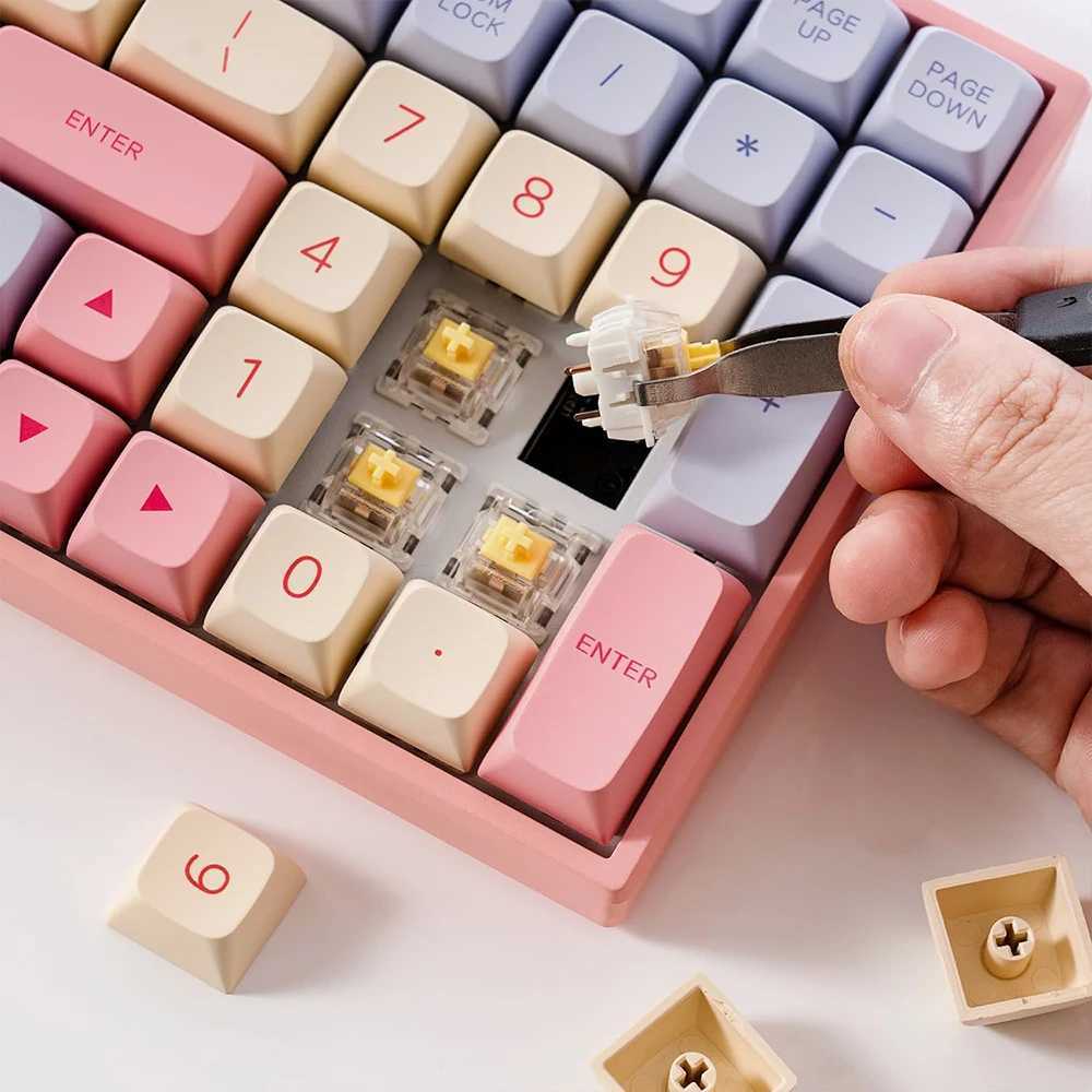 Tangentbord PBT KeyCaps 132 Keys Pink Cute KeyCaps Dye-Sublimation Key Caps XDA Profile KeyCap Set för 61/64/68/87/96/104/108/114 KeyBoardl240105