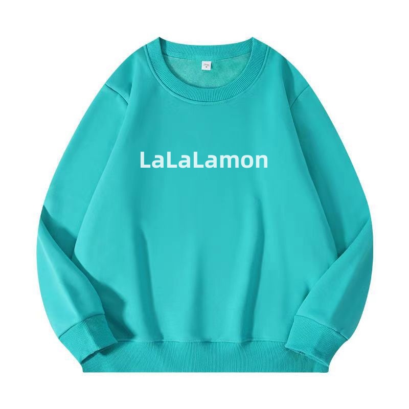 LU-1872 Men's and women's loose round neck plus wool thick sweatershirt long-sleeved party class wear sportswear