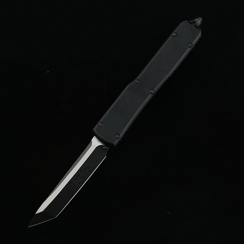 DQF Wersja Mt Us US Włoski Style Self Obrony Tactical Black D2 Blade 6061-T6Aluminum Uchwyt EDC na zewnątrz noży walki kempingowej