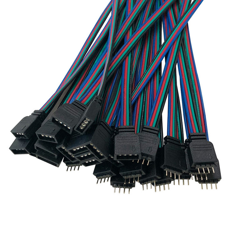 Cavo connettore RGB maschio femmina a 4 pin cavo di estensione della striscia LED RGB dalla striscia al controller