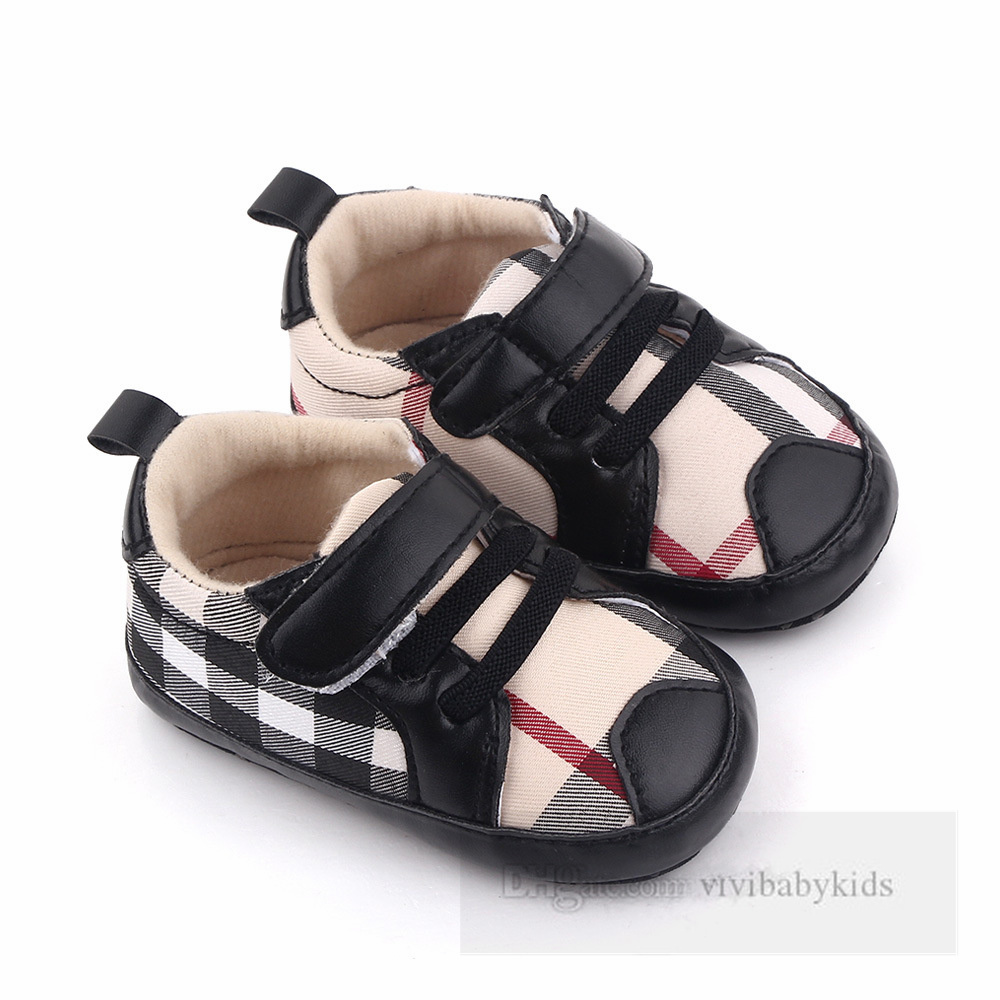 2024 Frühling Baby Jungen Mädchen Plaid Erste Wanderer Mode Kleinkind Kinder rutschfeste Turnschuhe Baby weichen Boden Freizeitschuhe passen 0-1T Z662+