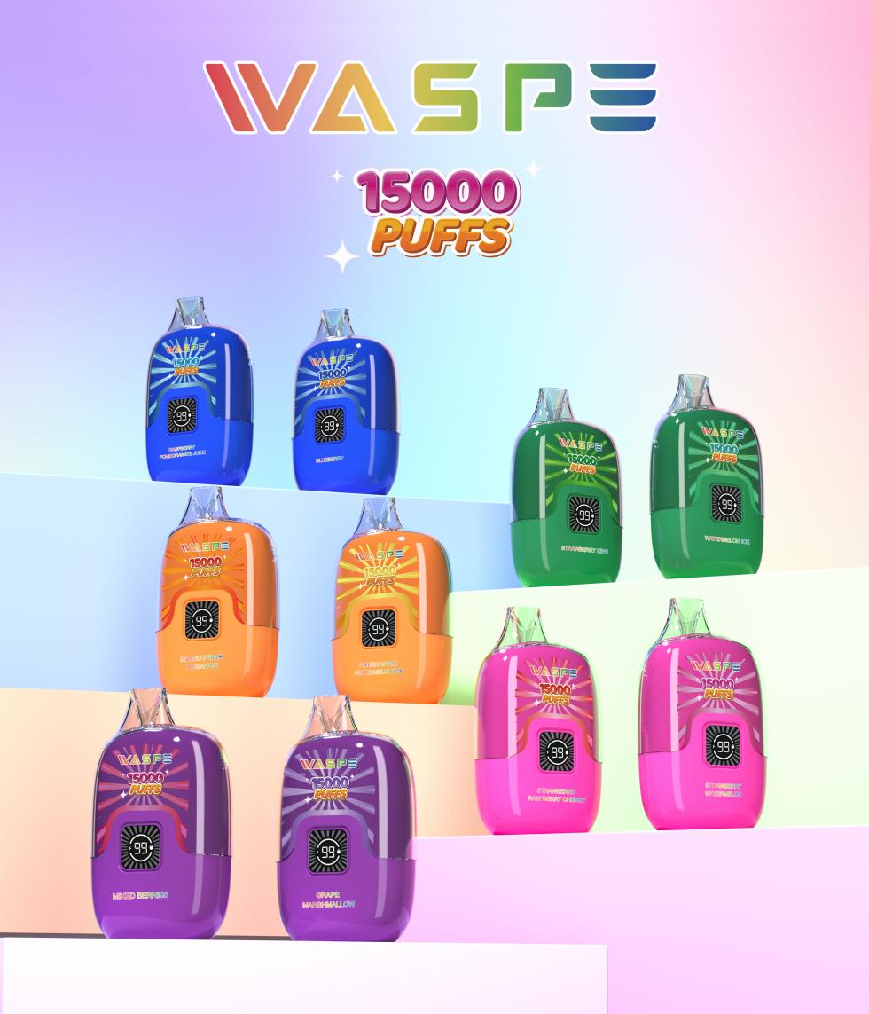 2024 Nouveaux arrivages Original Waspe Puff 15000 12000 1000 Disposable Vape Pod Device Puff 15k 12k 10K RECHARGAGE OPTIONNEL