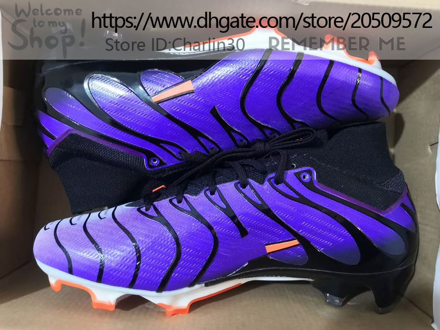 Wysyłaj z torbą jakość piłki nożnej zoom mercuriles Superfly 9 elite FG Football Cleats miękka skóra Mbappe Ronaldo Cr7 Training Skarpetki piłkarskie rozmiar US 6.5-12