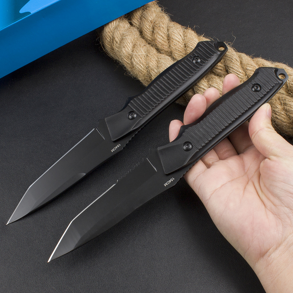 Speciale aanbieding BM140BK Survival Recht Mes 154CM Black Oxide Tanto Blade Aluminium Handvat Outdoor Camping Wandelen Tactische Messen met Nylon Schede