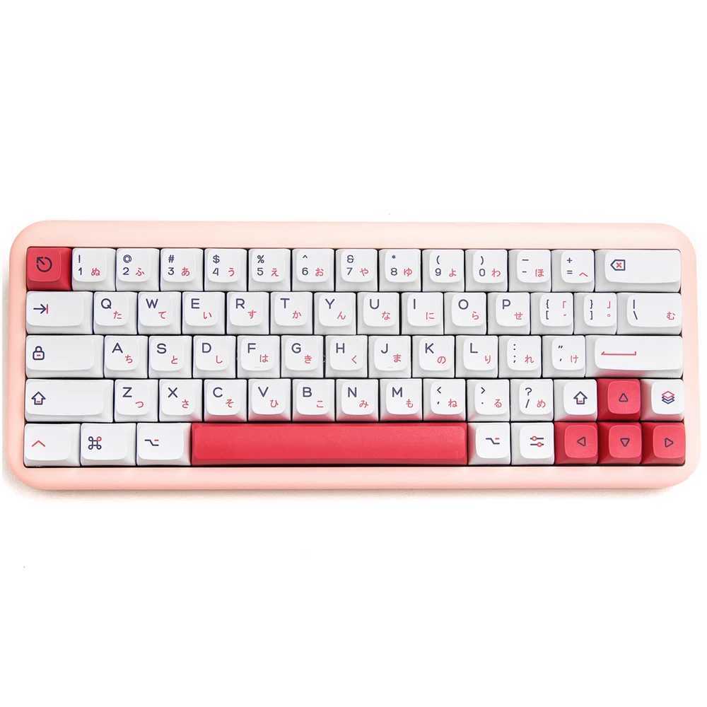 Toetsenboards uslion 126 Key XDA -profiel PBT Key Cover Pink Wit Personaliseer Engels Japans Russisch spel Mechanisch toetsenbordsleutel Coverl2404