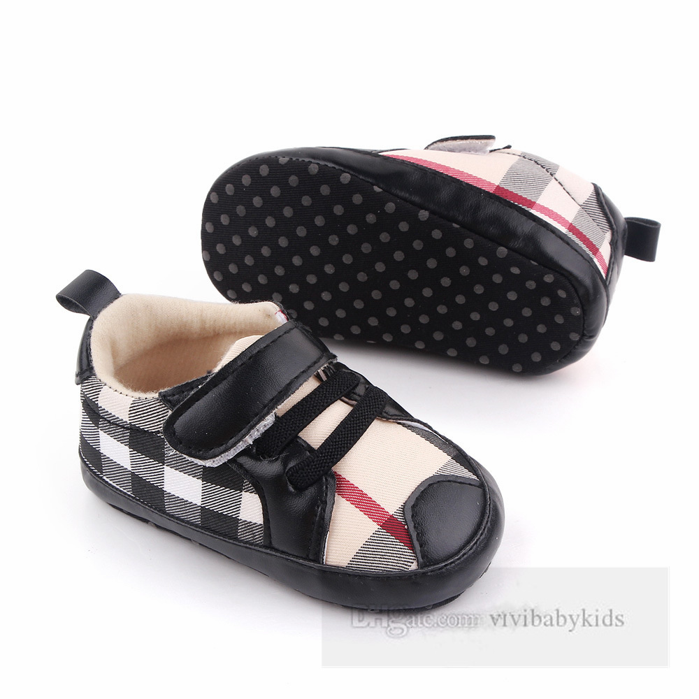 2024 Frühling Baby Jungen Mädchen Plaid Erste Wanderer Mode Kleinkind Kinder rutschfeste Turnschuhe Baby weichen Boden Freizeitschuhe passen 0-1T Z662+