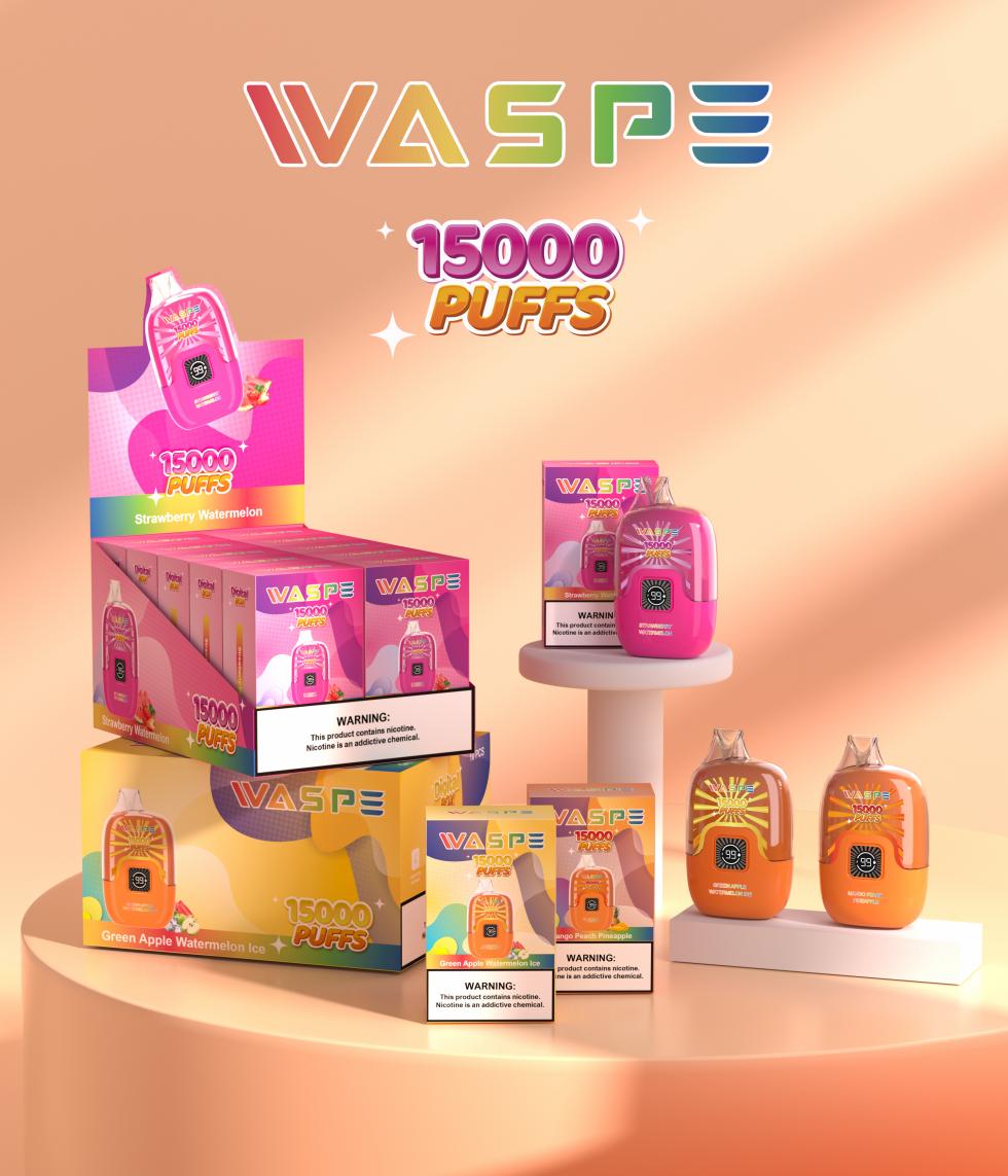2024 Nouveaux arrivages Original Waspe Puff 15000 12000 1000 Disposable Vape Pod Device Puff 15k 12k 10K RECHARGAGE OPTIONNEL