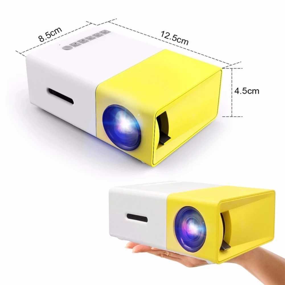 أجهزة العرض الجديدة YG300 MINI 1080P Projector YG300 ترقية الإصدار 600 LUMEN 320X240P HDMI AUDIO AUDIO MEDIO Home Player Beamerl240105