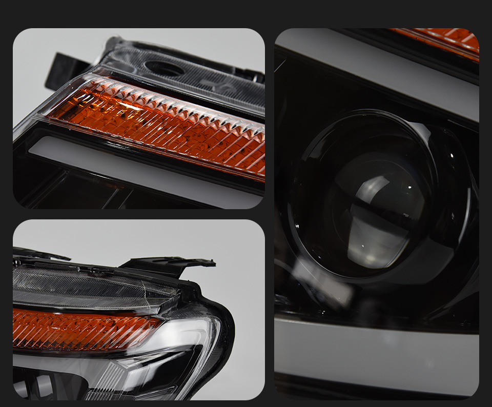 Bils blinkershuvudljus för Ford Ranger T6 LED DAYTIME RUNDLIGHT 2012-2014 Projector Lens