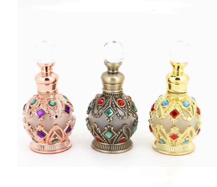 15ml vintage recarregável vazio frasco de perfume vidro cristal artesanal decoração para casa senhora presente feriado sn6320