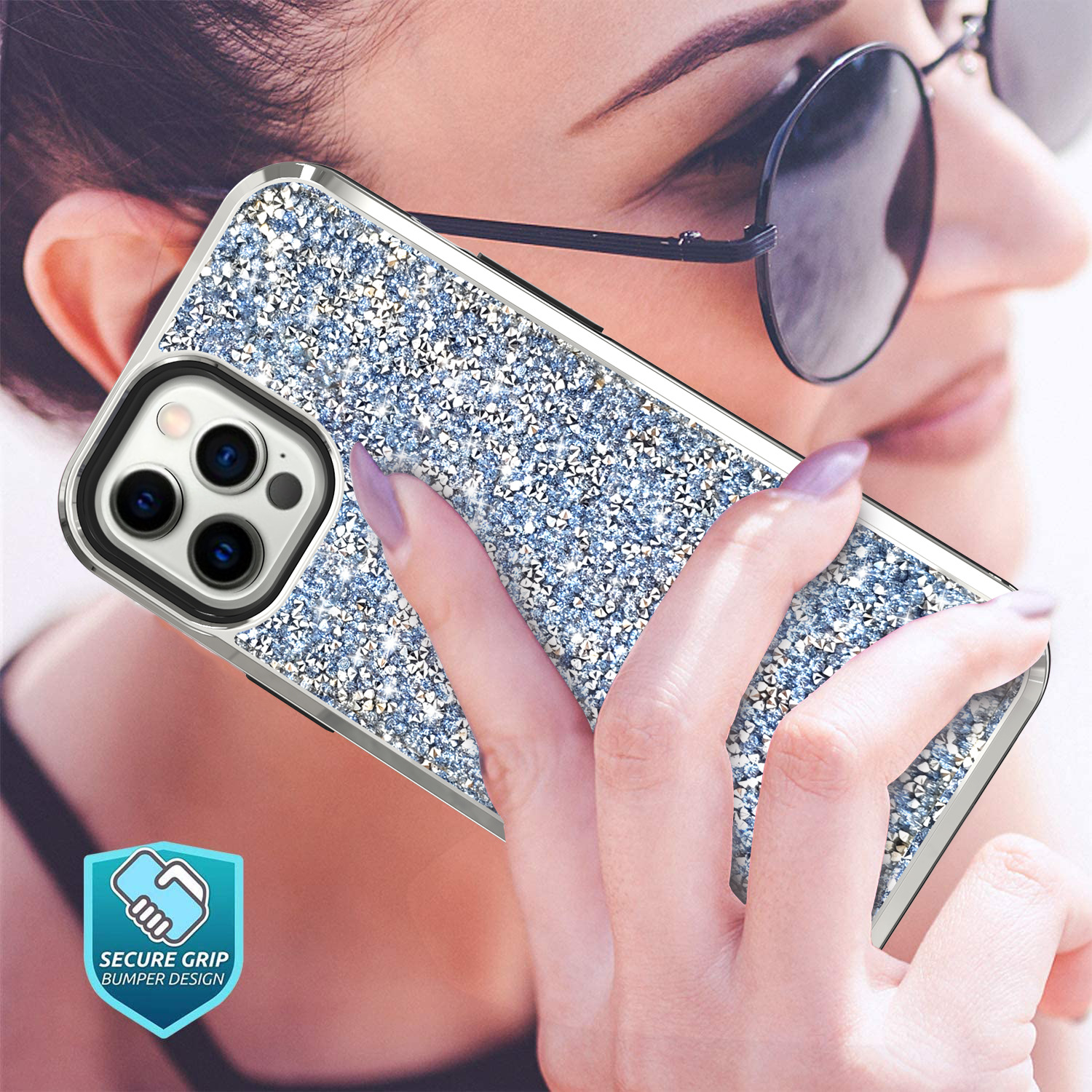 Capa de telefone Casos de strass Luxo moda diamante galvanizado para iphone 13 13pro 13promax samsung S22 S22PLUS S22ULTRA e Motorola com oppbag