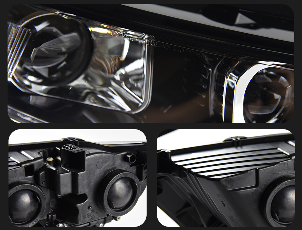 Conjunto de luces delanteras de coche para Ford Edge, faros de conducción diurna LED 2012-2014, lente de doble haz de señal de giro