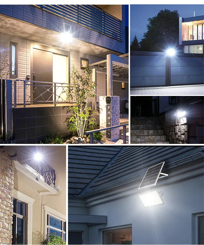 100W 200W 300W 400W Flood solare Luce impermeabile in alluminio Alluminio Light RGB Flight il garage da giardino