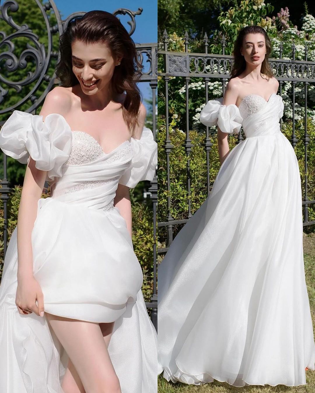 Elegant A-Line Wedding Dress New Lace Off-Shoulder Bride Dresses Sweep Train Caseading Ruffles Bridal Gowns Customized Dresses