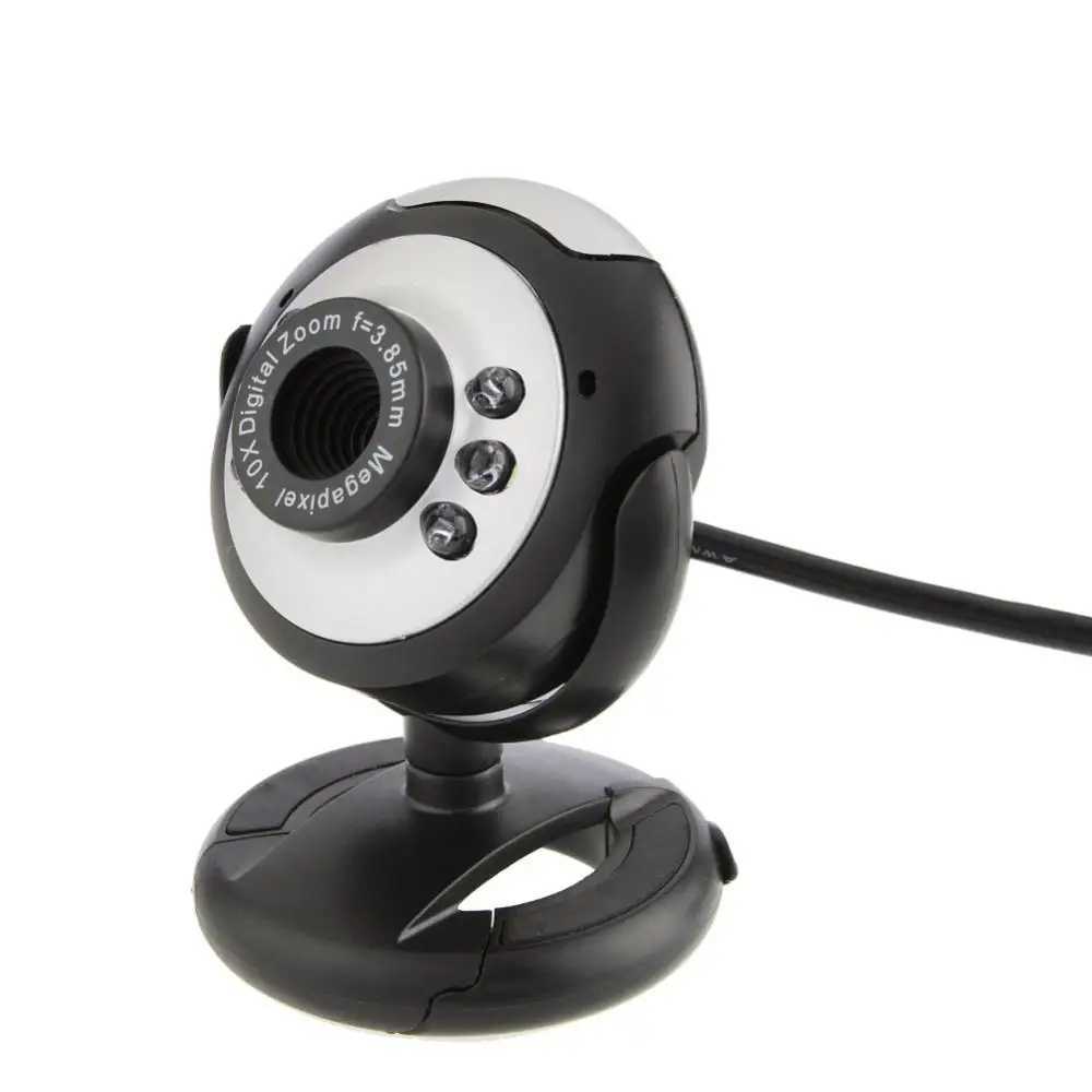 Webcams USB Webcam Hoge helderheid 12.0MP 6 LED-nachtlampje Webcamera Ingebouwde microfoon voor pc LaptopL240105